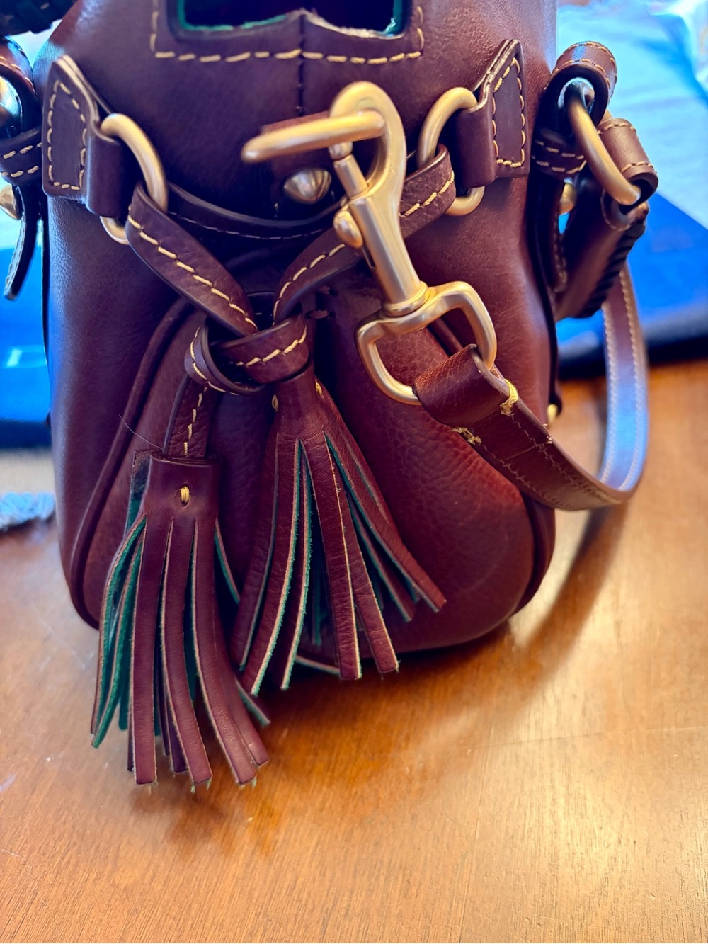 Dooney & Bourke Chestnut Brown Florentine Mini Satchel. - Picture 5 of 9